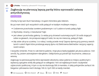 Marcinek152 - Sam nie palę, ale ilość osób w komentarzach jaka myśli że całkowity zak...