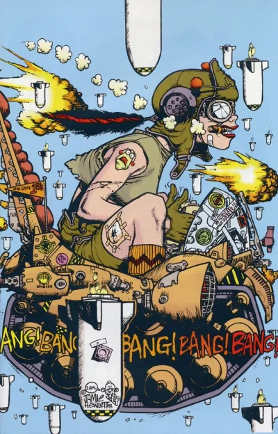 ciezka_rozkmina - Jamie Hewlett - autor m.in. komiksu Tank Girl, grafik dla Gorillaz ...