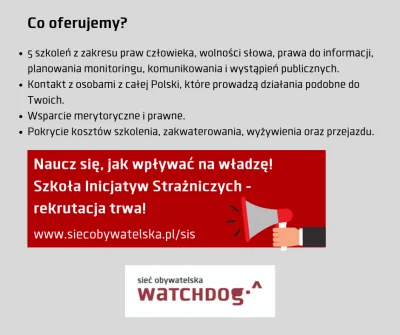 Watchdog_Polska - Przypominamy i zapraszamy! ( ͡° ͜ʖ ͡°) Na zgłoszenia czekamy do Szk...