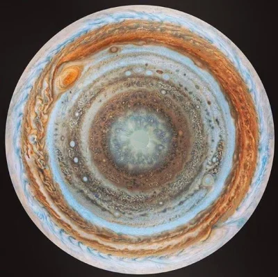 smutnarzaba - Niezwykły widok Jowisza - właśnie tak planeta wygląda od strony bieguna...