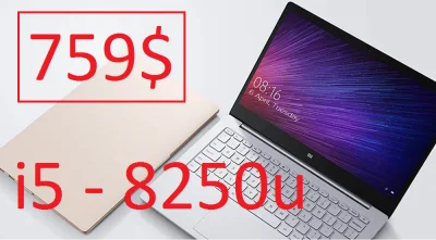 sebekss - Tylko 759$ za Xiaomi Mi Notebook Air 8/256GB i5-8250U MX150❗
Najnowszy pro...