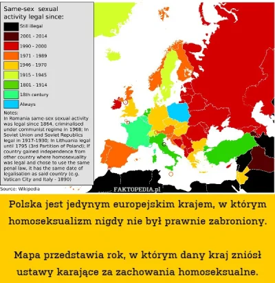 d.....9 - > ale od 1858 roku homoseksualizm nie jest karany, a w Polsce od kiedy? :)
...