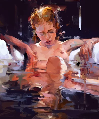 arsaya - jaka ladność (｡◕‿‿◕｡)
Mateja Petkovic, Lolita Bath Study
#malarstwo #obraz...