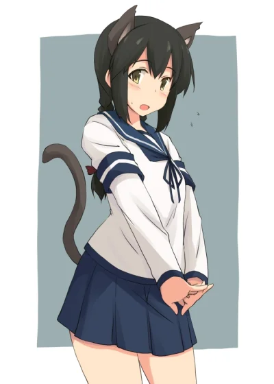 l.....f - #randomanimeshit #kancolle #kantaicollection #isonami #kemonomimi #nekomimi...