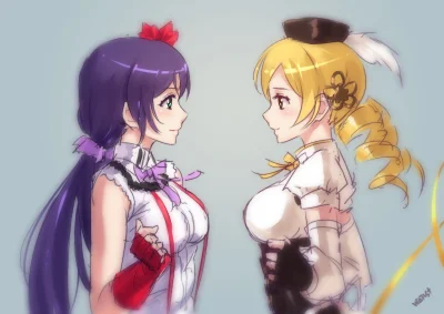 Sentox - #randomanimeshit #lovelive #nozomitoujou #crossover #madokamagica #mamitomoe...