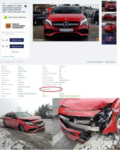 powypadkowevin - Mercedes-Benz AMG 45
WDD1760521J538060

Link do ogłoszenia:
http...