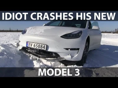 L.....m - Tesla Bjørn rozbił zderzak w swojej nowej, ledwo tygodniowej Tesli Model 3 ...