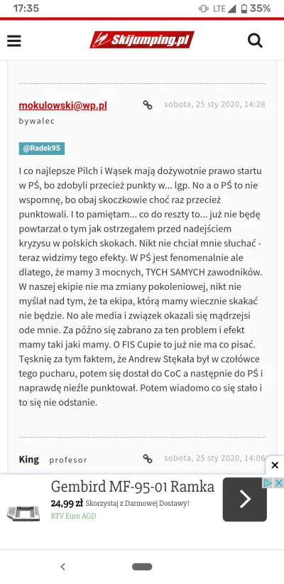 MsCzeslaw - Dlaczego nikt nie słuchał Radeka95? 
#skoki