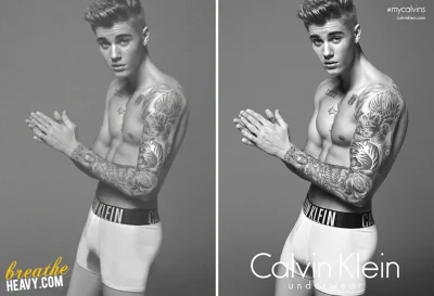 Bunch - Justin Bieber, taki wyrośnięty. Oryginalna fotografia z kampani Calvin Kleina...