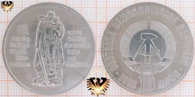 yosoymateoelfeo - NRD-owska moneta z 1985 r. "40. rocznica zwycięstwa nad hitlerowski...