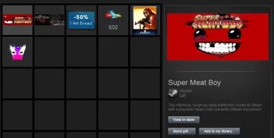 diszowski - Miraski mam gift Super Meat Boy warta na rynku 13.99 €
zniżka na grę 50%...