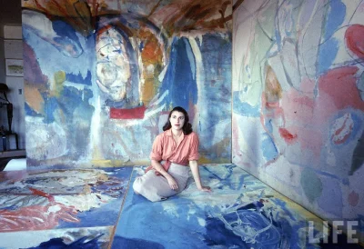 C.....l - Helen Frankenthaler w swoim studio, 1956.

#fotografie #kultura #artysci #l...