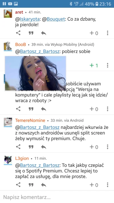 efek - @TemereNomine: mówisz o tym pływającym okienku w YT Vanced, w którym można sob...