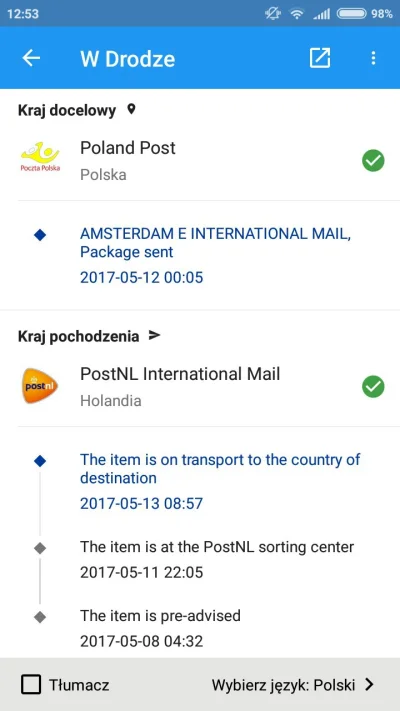 Sikoraa96 - Mireczki, czy to normalne że paczka wysłana postNL idzie z Holandii już t...