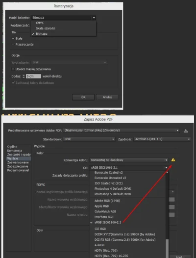 Bunch - Czy możemy sobie zrobić plik PDF w przestrzeni barwnej RGB w programie Illust...