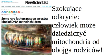 bioslawek - Szokujące odkrycie: człowiek może dziedziczyć mitochondria od obojga rodz...