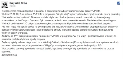 saakaszi - Wykop! Oświadczenie zespołu Big Cyc w związku z bezprawnym wykorzystaniem ...