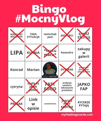 PatoPaczacz - Ulane Bingo 83! Sorry, poprzednio wstawiłem czystą planszę XD
Zawiesza...