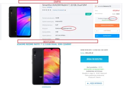 Kaolin28 - Hej
potrzebuje pomocy chcę kupić jak najtaniej Xiaomi Redmi note 7 3GB/32...