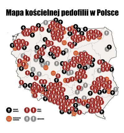 binuska - Nowa mapa Polski przedstawiająca ostatnie ataki pedofilskie.

#polska #ma...