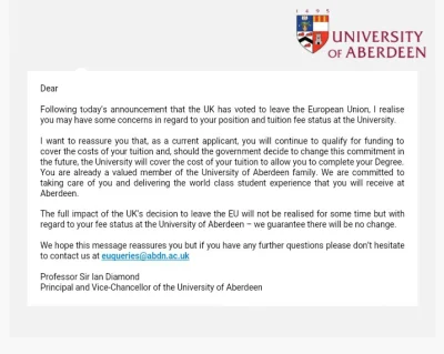 franciszek_maurer - Takie maile szkocki University of Aberdeen wysyła swoim przyszłym...
