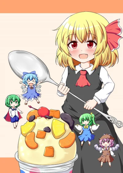 FlaszGordon - #randomanimeshit #art [ #touhou #cirno #rumia #loreleimystia #wriggleni...