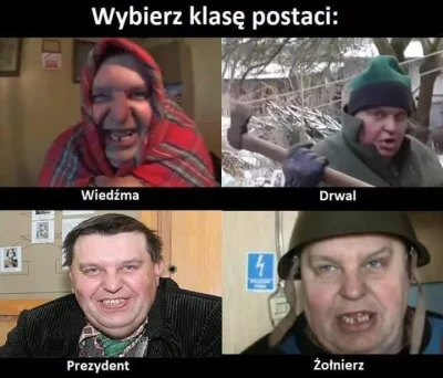 Sciernisco - Wybierz Klasę: 
#humorobrazkowy #kononowicz #klasapostaci #gownowpis