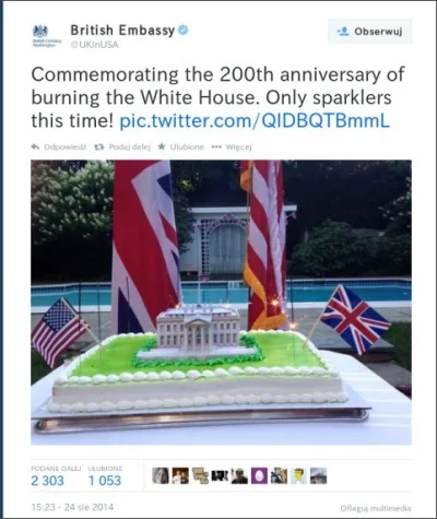 h.....3 - Wpis z twittera brytyjskiej ambasady w USA. Wspominają jak podczas wojny br...