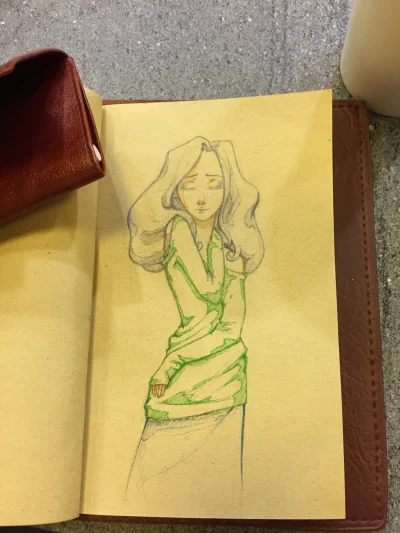 BotGirl - #rysujzwykopem #botgirlrysuje
Szybki rysunek podczas czekania na zajęcia.