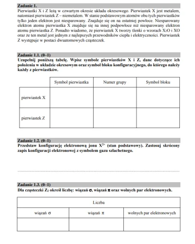 dawid-klos - Potrzebuje odpowiedzi, co to za pierwiastki X oraz Z, oraz wytłumaczenie...