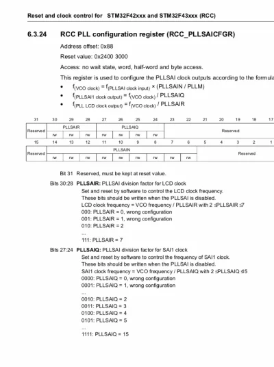 0.....4 - Hmm Reset and clock control for STM32F42xxx and STM32F43xxx (RCC)