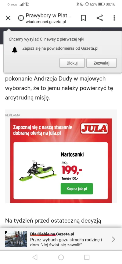 kaczoki - Narzekacie na reklamy ba vikop.ru a gazeta.pl nie lepsza #publicystyka #gaz...