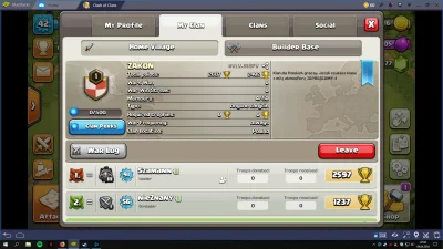 Sh4d0w_1938 - Zapraszam aktywnych graczy do klanu w Clash of Clans o nazwie ZAKON. Kl...