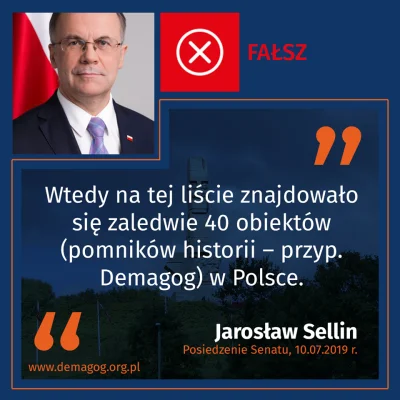 DemagogPL - Jarosław Sellin w #2 sprawdzonej przez nas dzisiaj wypowiedzi myli się na...