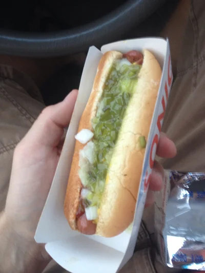 marooo - Oooo tylko dolar a jaki pyszny #hotdog w Sonic #fastfood #pornfood #pasza