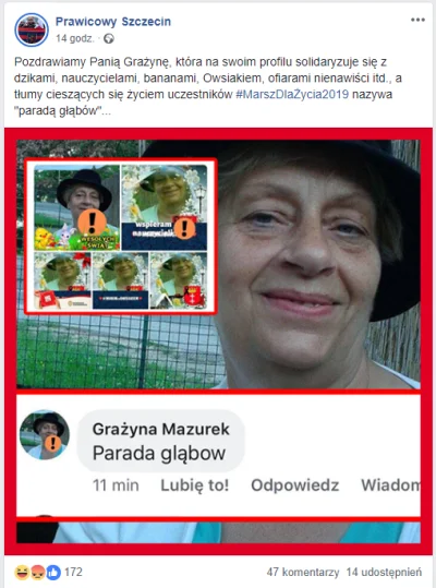 wykopnieta - A tu Szczecinianie z Marszu dla życia prezentują swoją kulturę wobec oso...