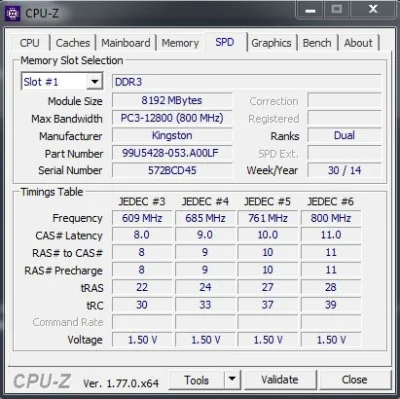 Cucumber - @Kropledonosa: w zakładce SPD przy obu kościach są te same parametry (800m...