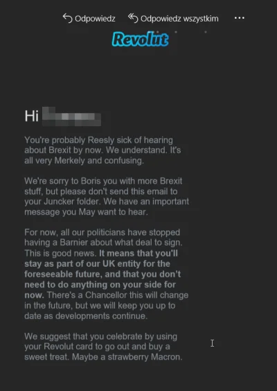 pawelczixd - Mail od #revolut

Niezłe śmieszki.

#brexit