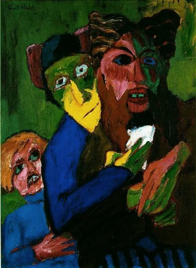 p.....a - Emil Nolde, Excited people, 1913.

#sztuka #malarstwo #ekspresjonizm
