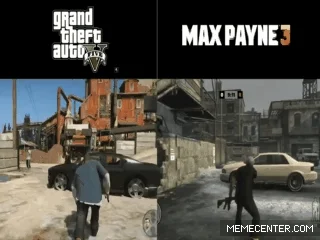 kamil1210 - #gry #maxpayne #maxpayne3 #gif #porownanie #gta #gtav #gta5