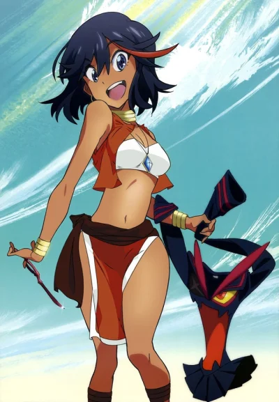 80sLove - Przeróbki ilustracji z główną bohaterką anime Kill la Kill w bikini (magazy...