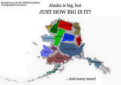 makron - Porównanie faktycznej wielkości Alaski
#mapporn #ciekawostki