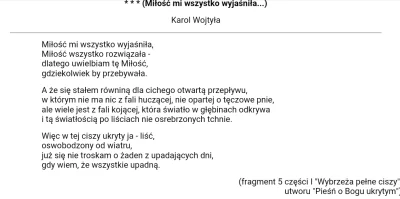 kwasnydeszcz - Miłość mi wszystko wyjaśniła, Karol Wojtyła

#wiersz #wiersze #poezj...