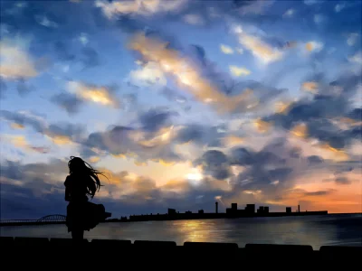 Azur88 - #randomanimeshit #originalart #rin #sunrise #clouds #longhair 

Last Sunri...