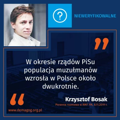 DemagogPL - @DemagogPL: Czy w okresie rządów #PiS populacja muzułmanów wzrosła w Pols...