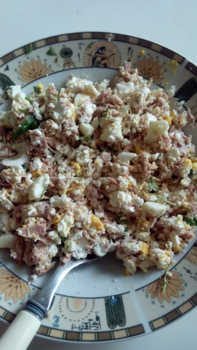 FotoDieta - #fotodieta #dietadukana tuńczyk z twarogiem i jajkiem z ziołami