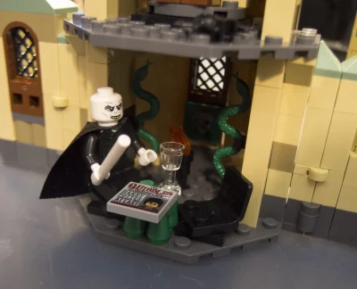bartush - Lord Voldemort czyta „Żonglera” w pokoju wspólnym Slytherinu, zdjęcie kolor...