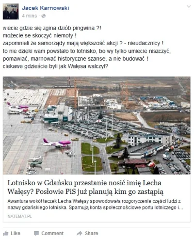 klawiszs - Członek rady nadzorczej lotniska (prezydent Sopotu) Jacek Karnowski odpowi...