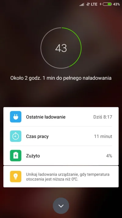 trueno2 - @PurpleHaze dziękuję za odpowiedź. 

Coś jest nie tak. Mam 43% baterii, pod...