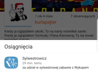 kurlapejter - O. Jednak dajo odznakę (╯︵╰,) Ale siara. #sylwesterzwykopem